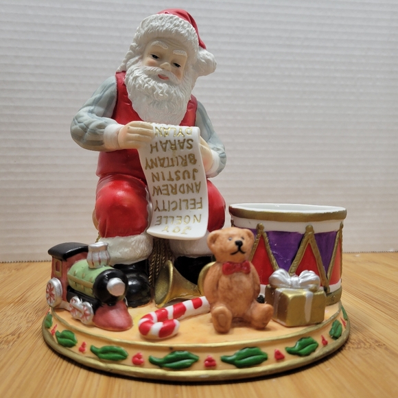 PartyLite Santa Checking His List candle holder Party Lite Santa's List votive - Picture 3 of 13